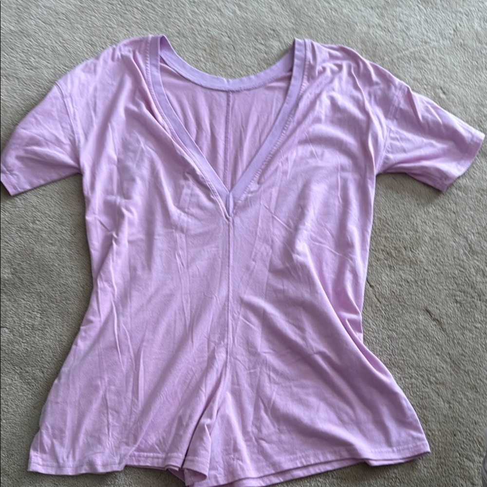 Lavender V-Neck Women's Bodysuit
